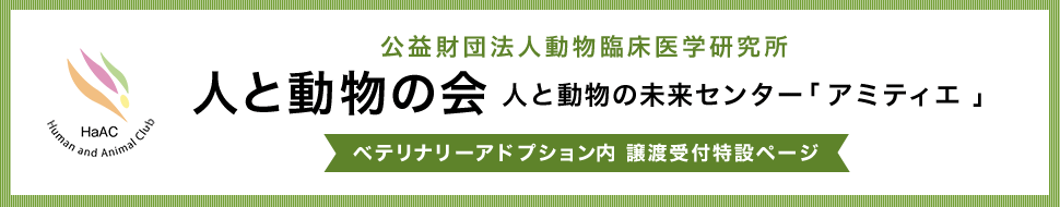 公益財団法人動物臨床医学研究所「人と動物の会」特設ページ